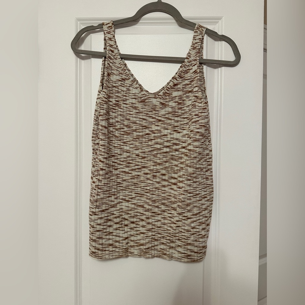 Nine West Brown and Cream Tank Top